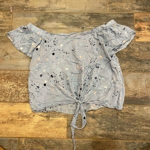 SUPER CUTE off the shoulder crop top